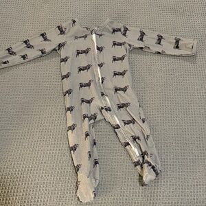 Cowkid Clothing Co.  - Footie with Angus cow Pattern